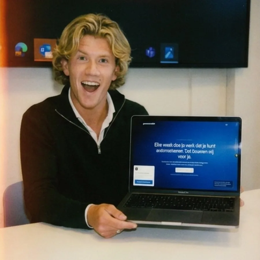 Steven en Thomas tijdens het werk